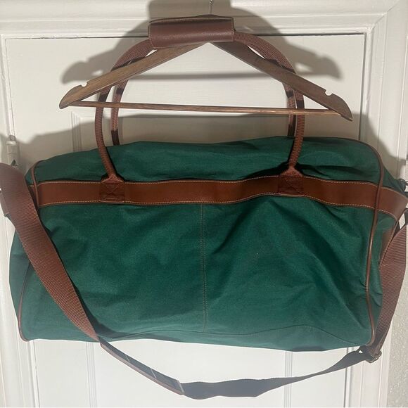 VTG 90s Polo Ralph Lauren Green Medium 21” Carry Bag Canvas Weekender Travel. - Picture 5 of 12